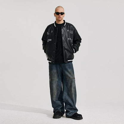 Retro Street Baggy Straight Pants For Men All Products