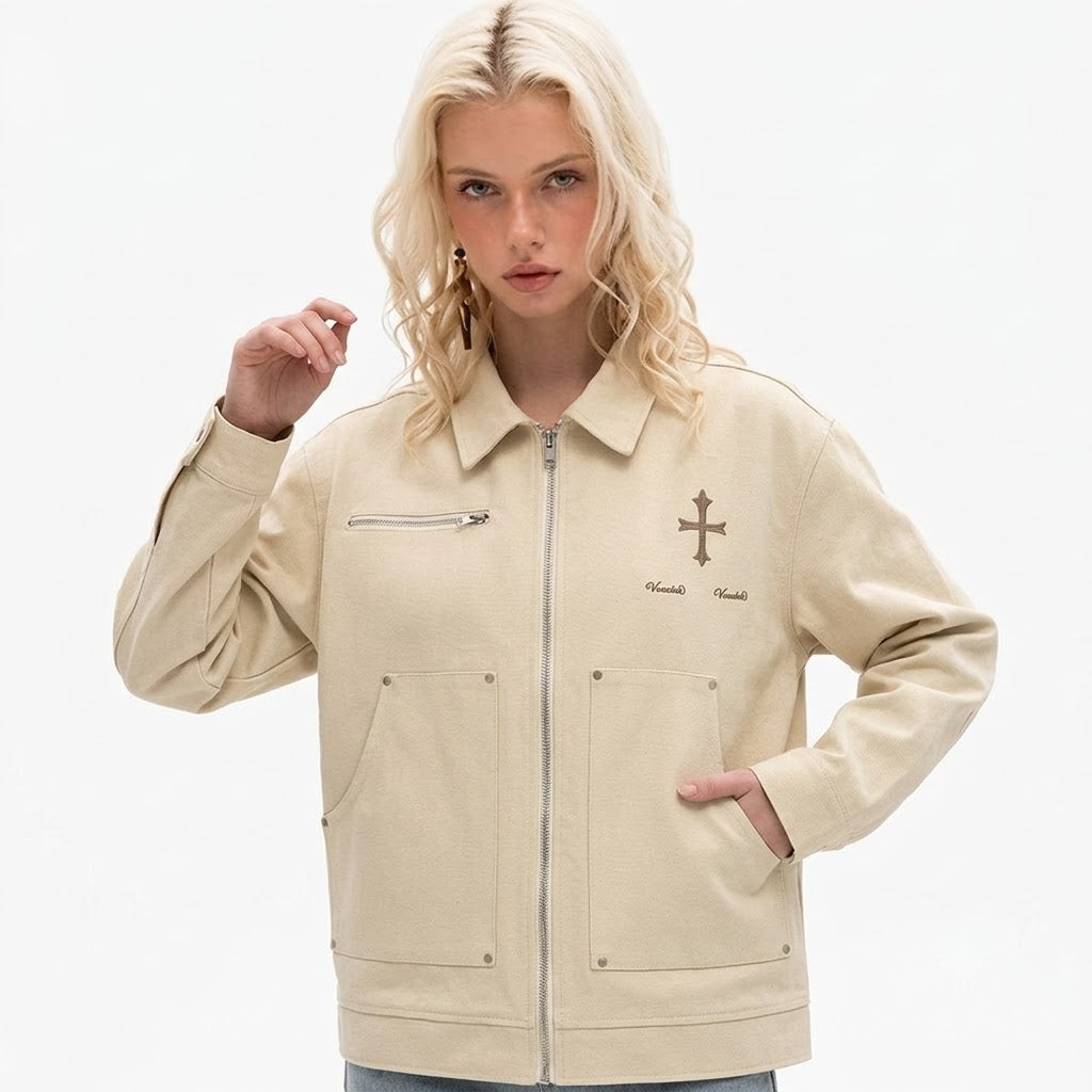 Trendy Punk Cross Jacket Coat For Men And Women
