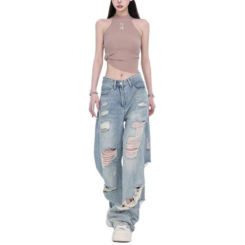 Straight Loose Slimming Wide-leg Pants For Women