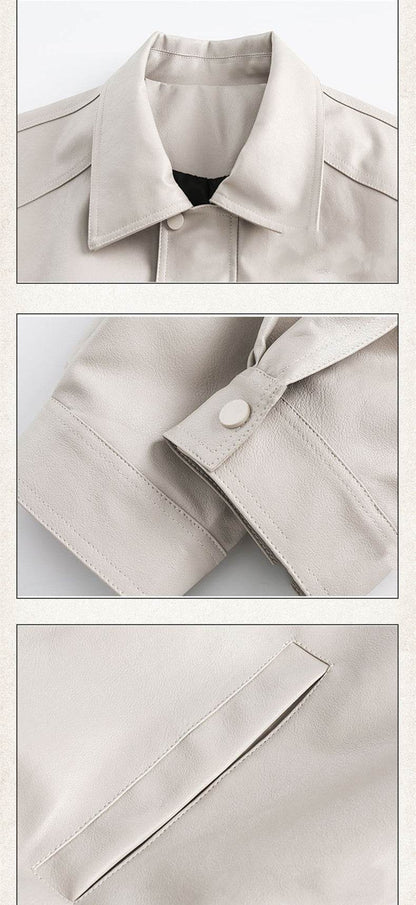 Retro Casual Fashion Drop Shoulder Lapel Jacket For Women MuddyStock