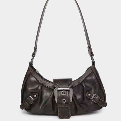 Women's Vintage Two-tone Shoulder Bag Coffee null