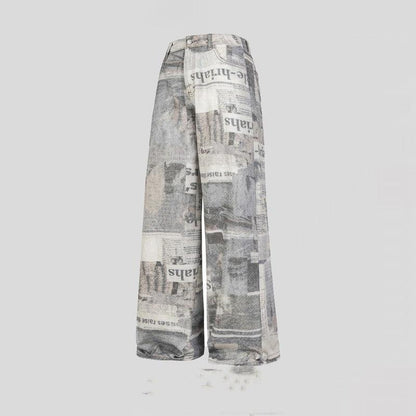 Men's Streetwear Wide-Leg Pants