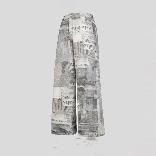 Men's Streetwear Wide-Leg Pants