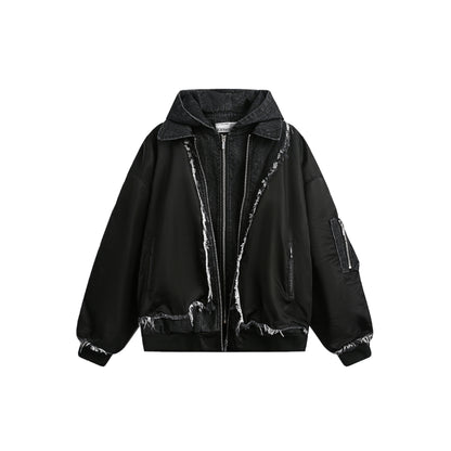 American Retro Washing Heavy Industry Stitching Hoodie For Men