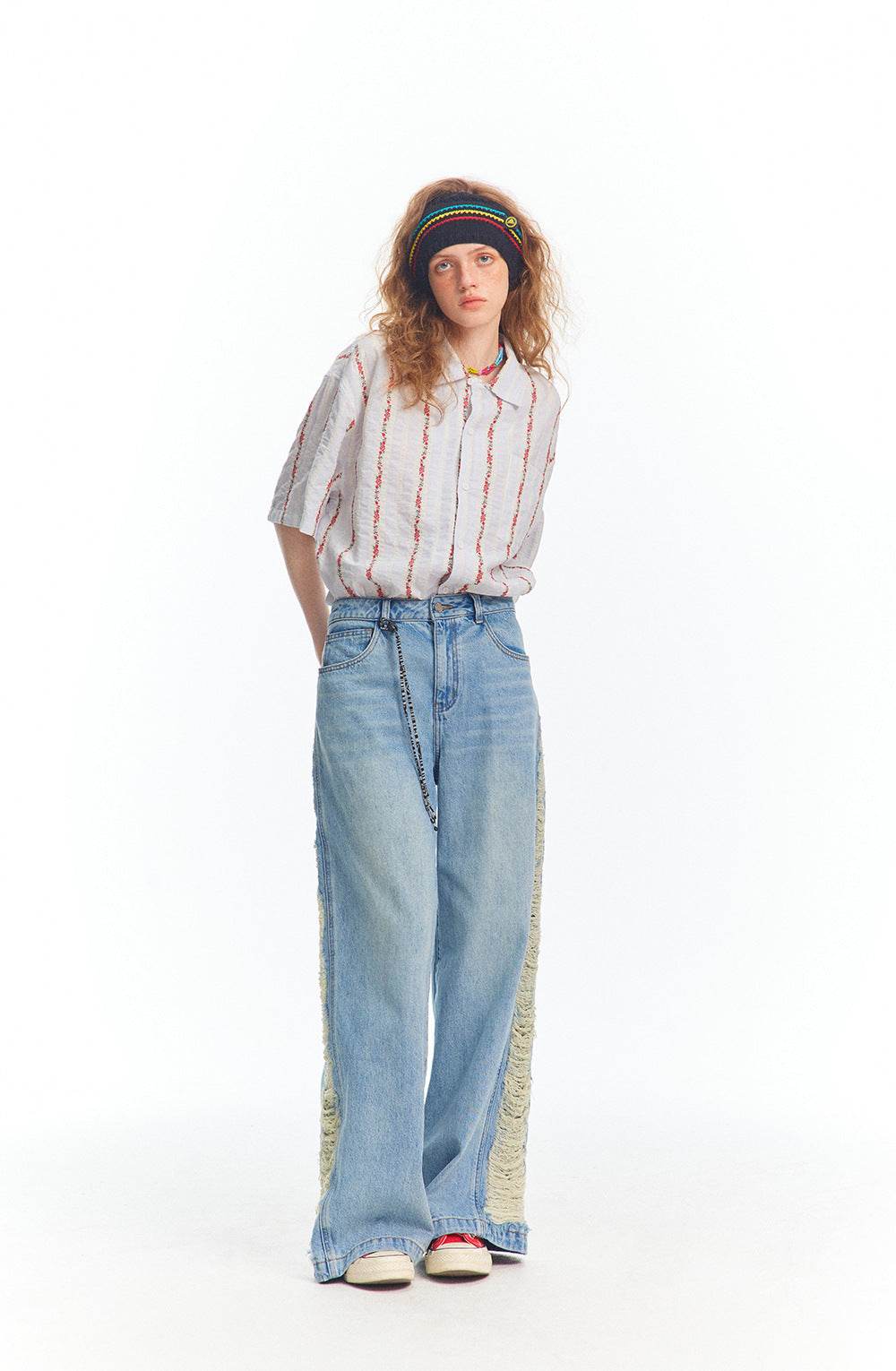 Retro Jacquard Short-sleeved Shirt For Women MuddyStock