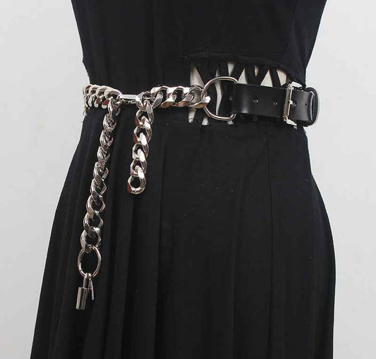 European And American Personalized Metal Chain Belt For Women