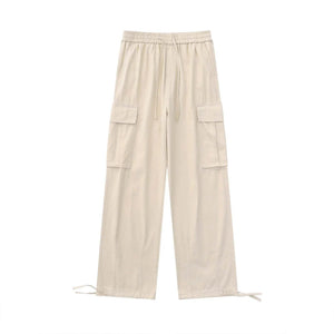 Women's High Street Overalls With Large Pockets Apricot