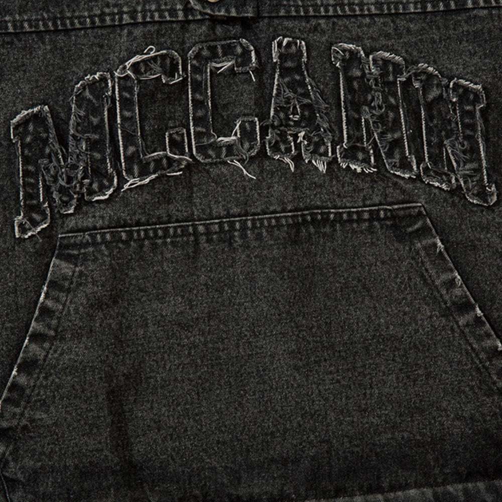 Hooded Pullover Denim Vest For Men