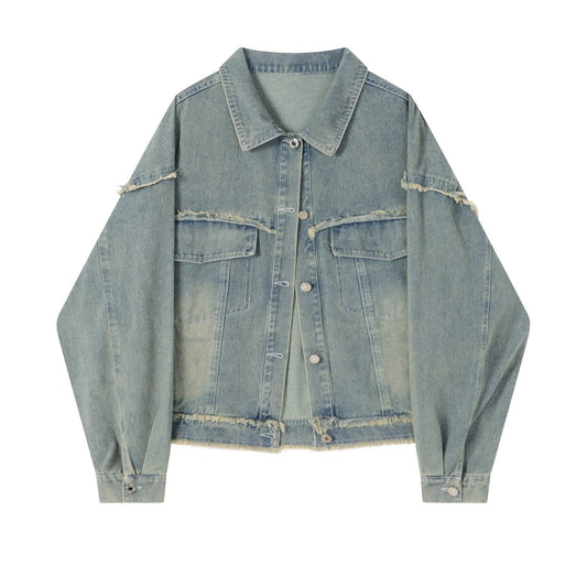 Butterfly Patch Short Denim Jacket For Women MuddyStock