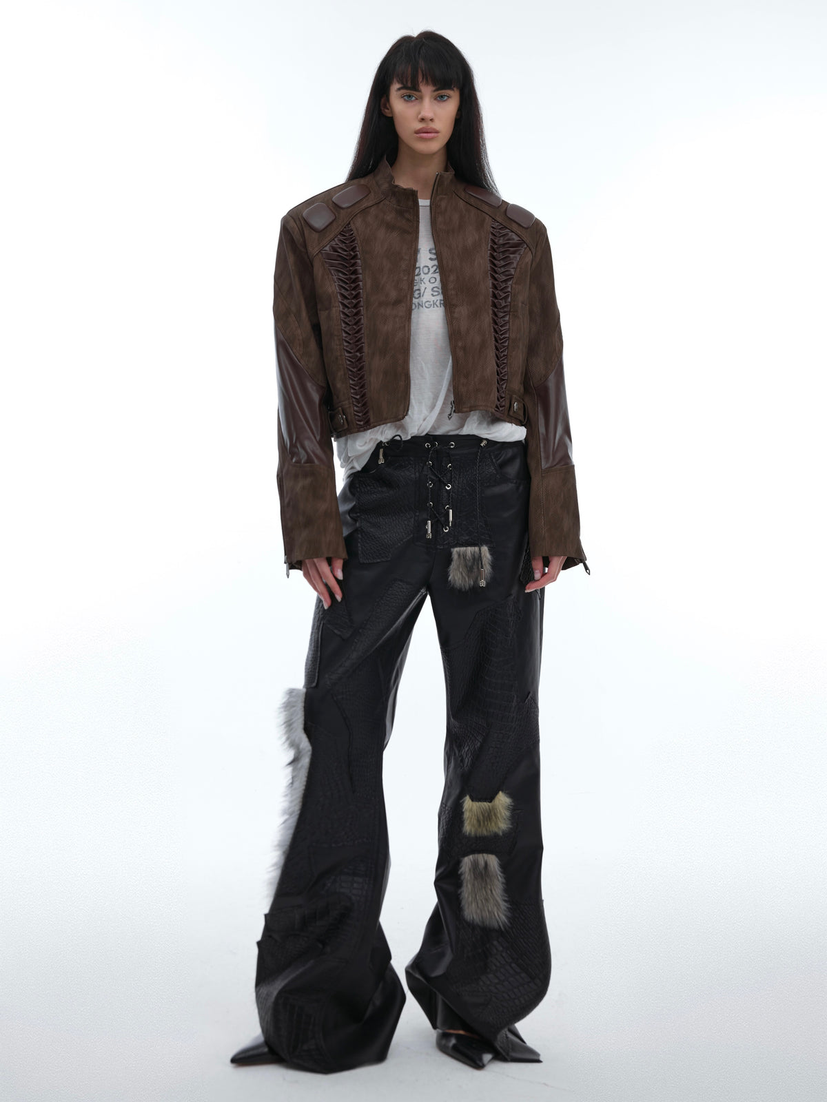 Punk Fitted Boot-cut Pants For Men and Women