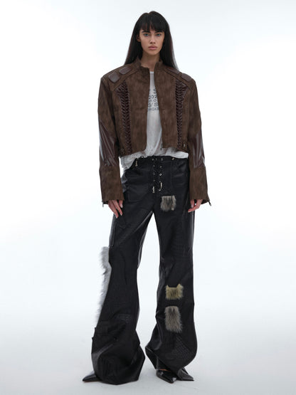 Punk Fitted Boot-cut Pants For Men and Women