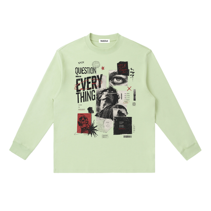 Essential Crewneck Long-Sleeve T-Shirt For Men | MuddyStock Originals Bean Green