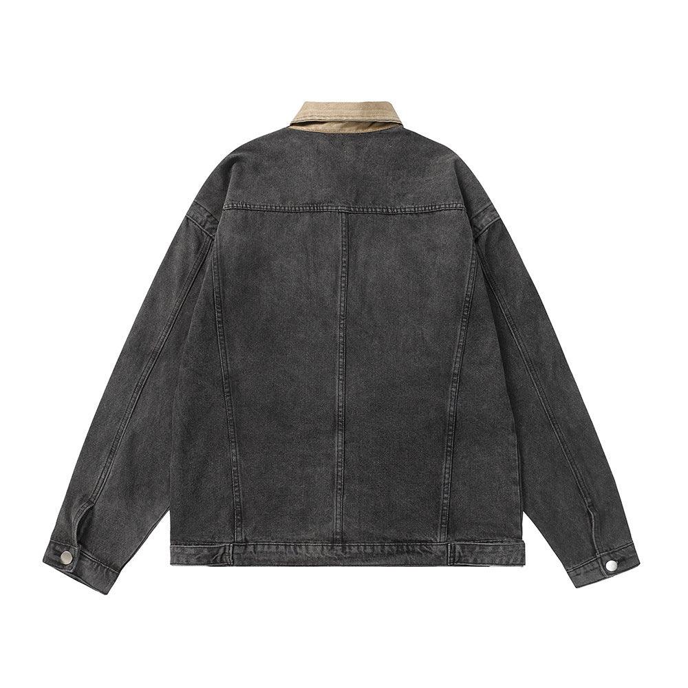 Patchwork Lapel Jacket For Men null
