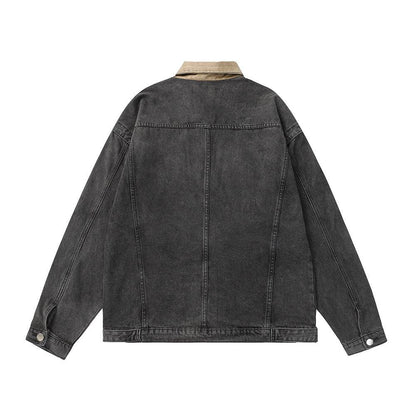 Patchwork Lapel Jacket For Men null