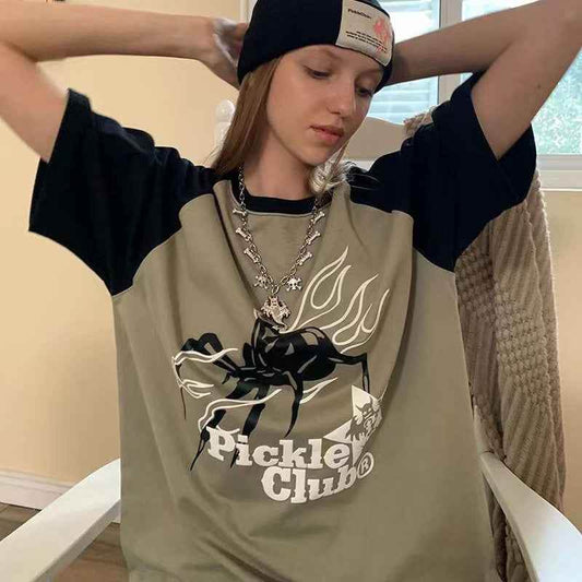 Vintage Oversized Street Retro T-shirt For Women MuddyStock