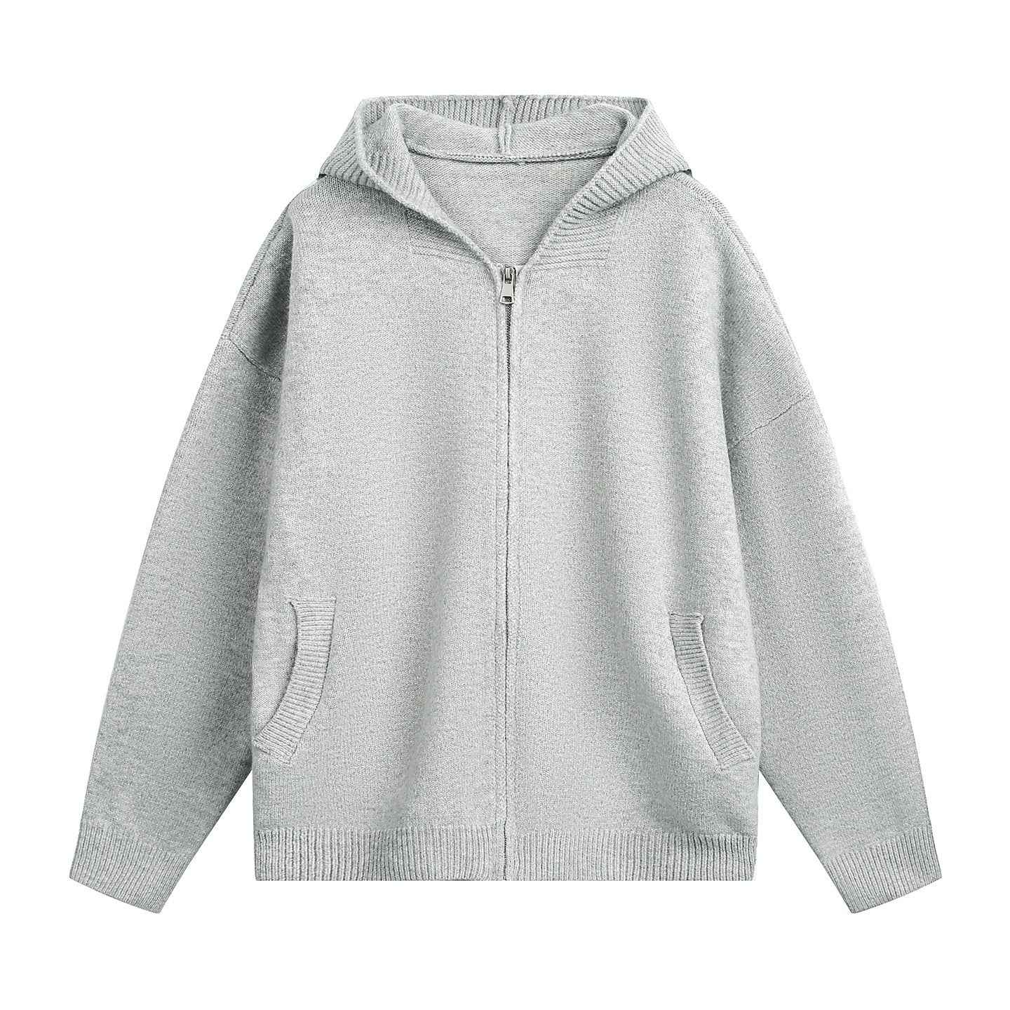 American Retro Hoodie For Men Flower Gray MuddyStock