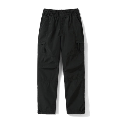 American Mechanical Style Solid Color Workwear Pants Men Black MuddyStock