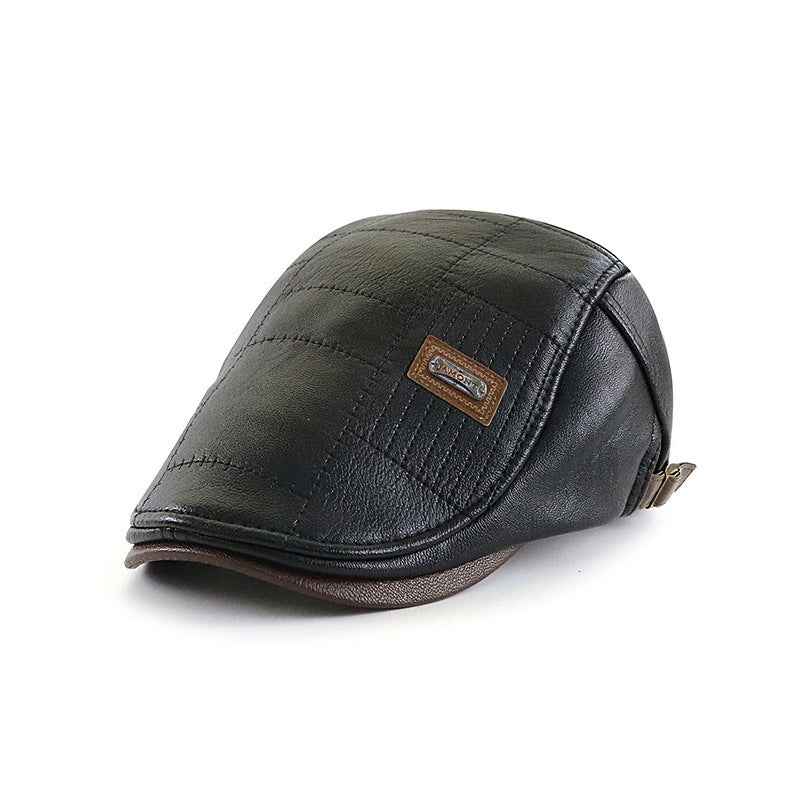 PU Leather Peaked Cap Fleece-lined MuddyStock