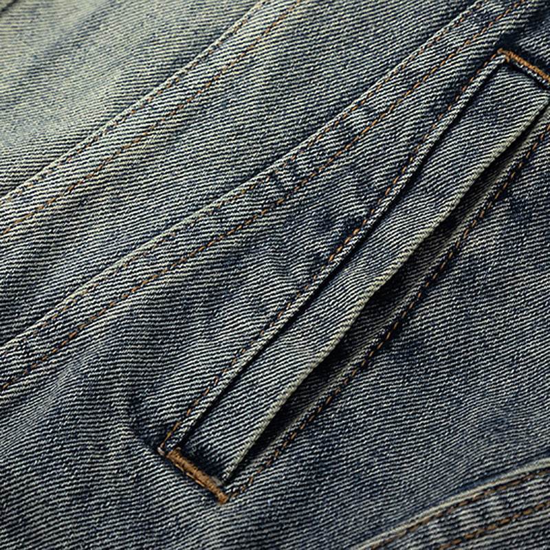 Washed And Worn Denim Clothes Jacket Men's Punk MuddyStock