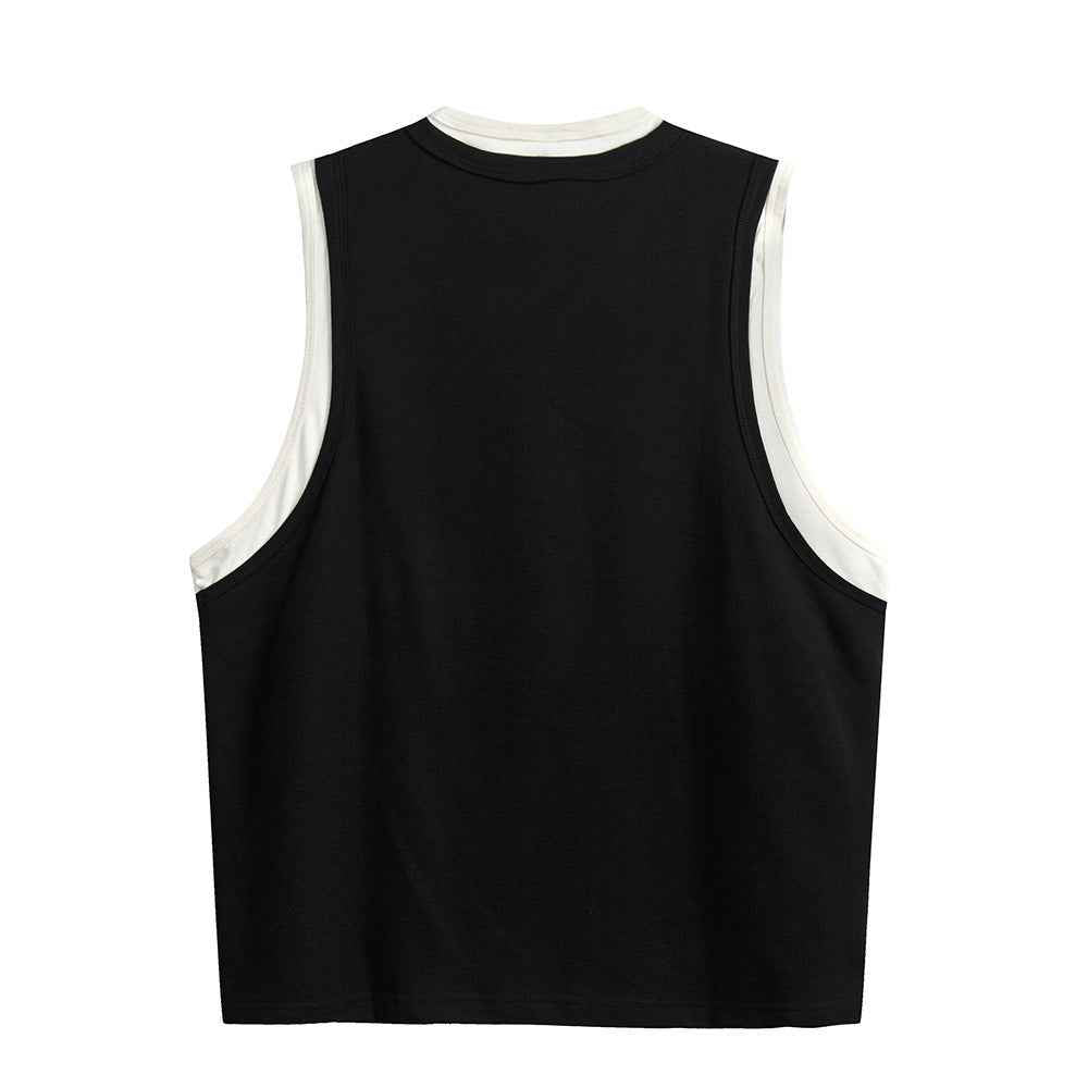 Sports Vest Casual Letter Embroidered Loose Top For Women MuddyStock