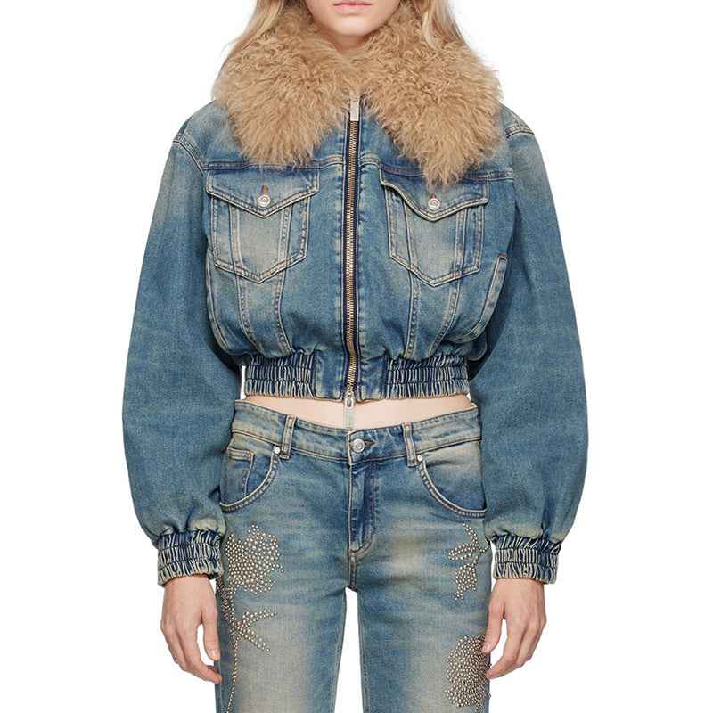Women's All-match Quilted Denim Jacket