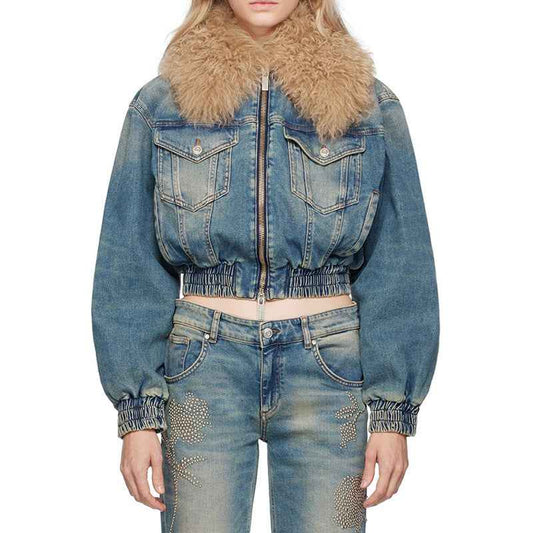 Women's All-match Quilted Denim Jacket