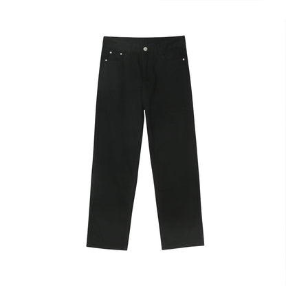 Men's Casual All-matching Loose Japanese Style Casual Trousers Black MuddyStock