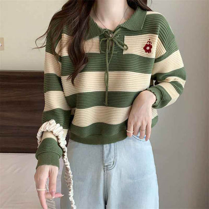 Autumn New Fashion Striped Clothes Women MuddyStock