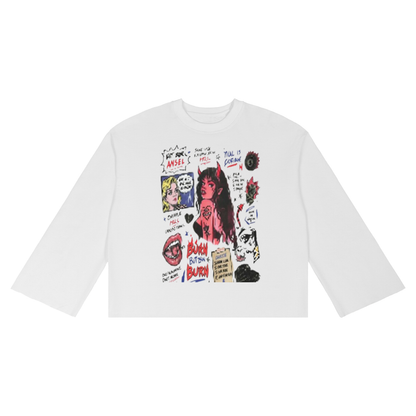 Unisex Waffle Raw Edge T-Shirt | MuddyStock Originals White