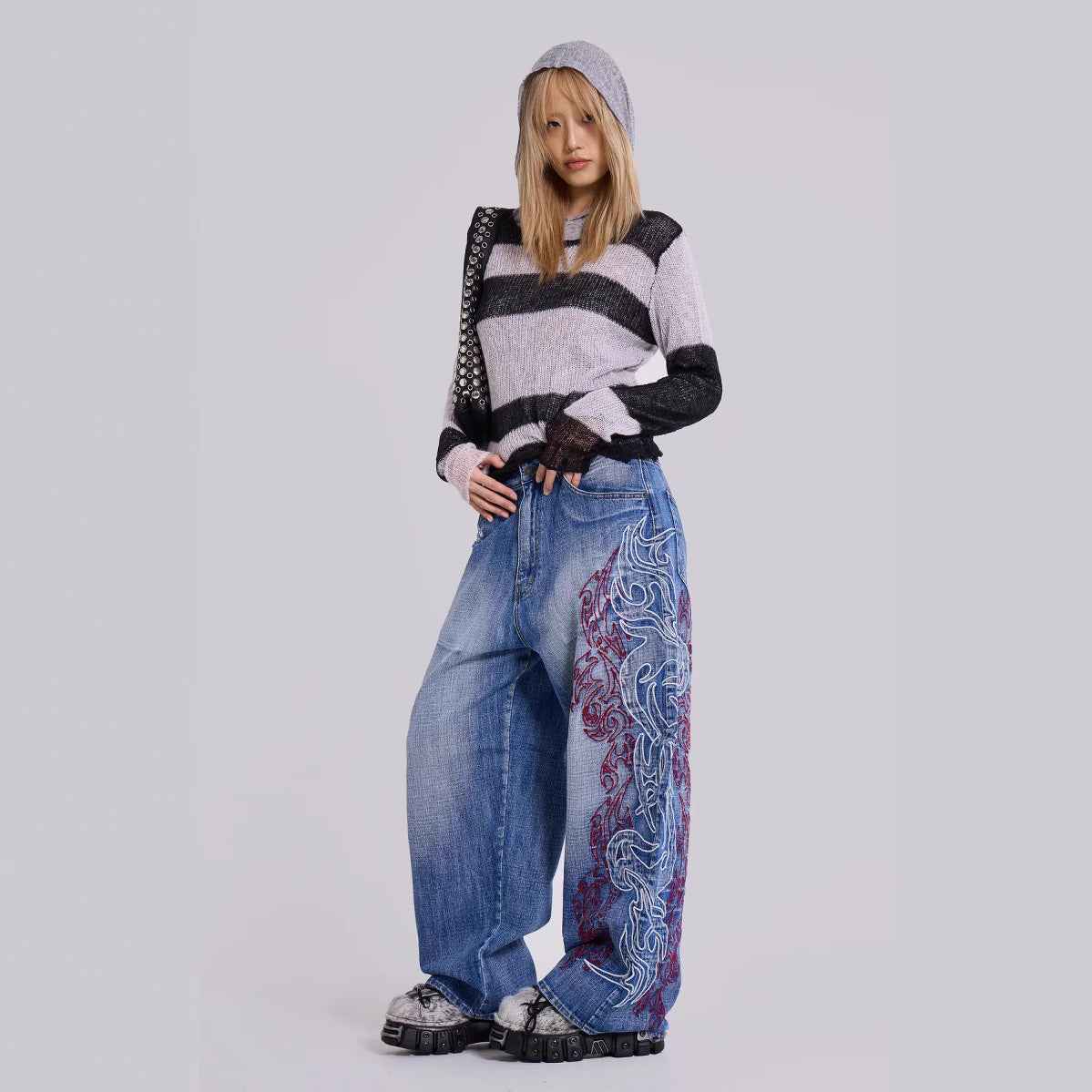 Wide Leg Loose Jeans For Women MuddyStock