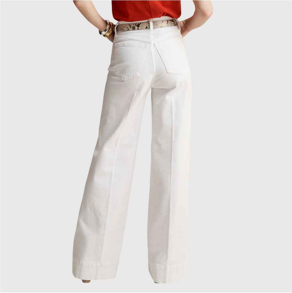 Loose Jeans For Women White Cropped MuddyStock