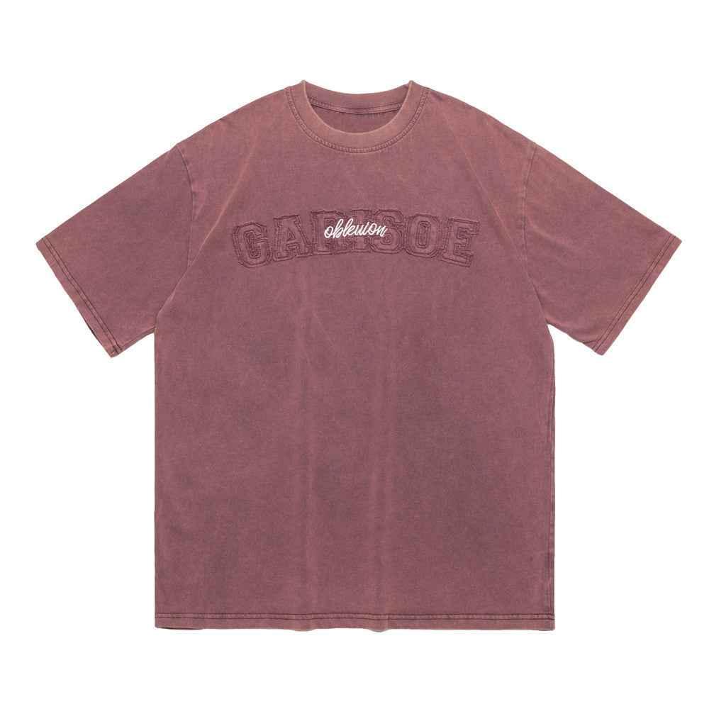 Old Washed Short-sleeved T-shirt For Men null