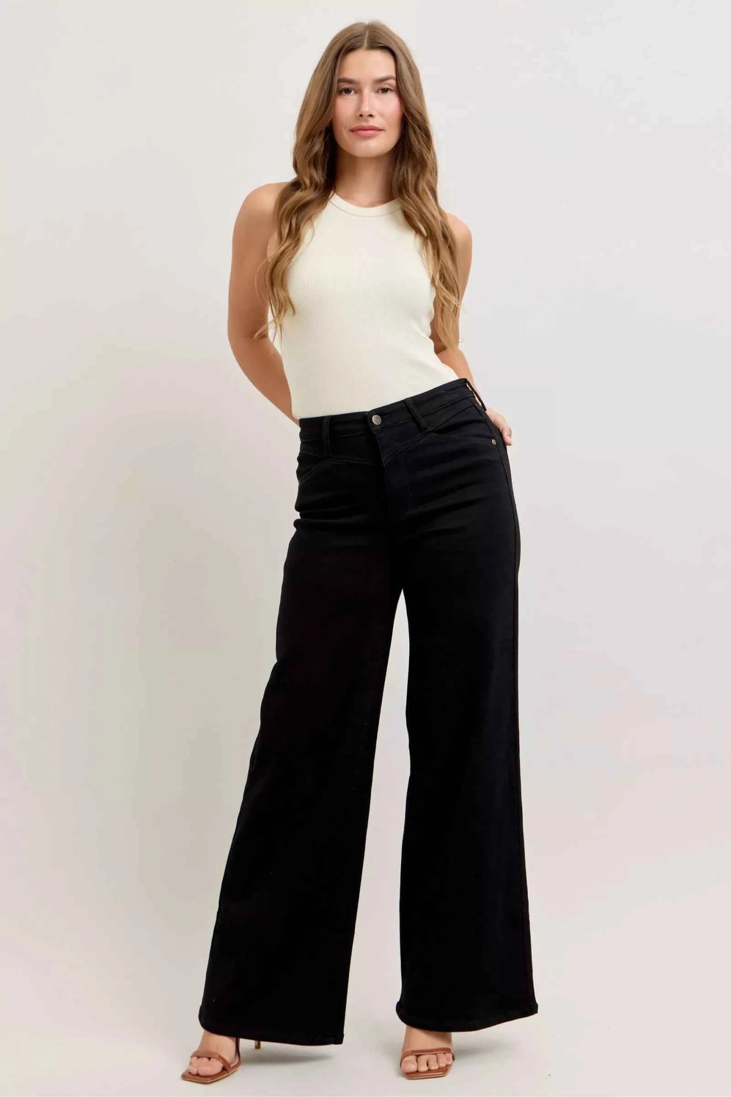 High-Waisted Wide Leg Jeans For Women Trendsi