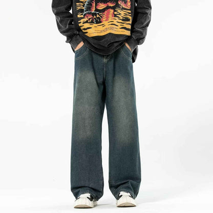 Personalized Letter Jeans Hip Hop For Men Blue MuddyStock