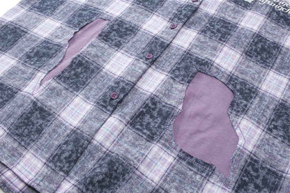 Plaid Long-sleeved Shirt For Women null