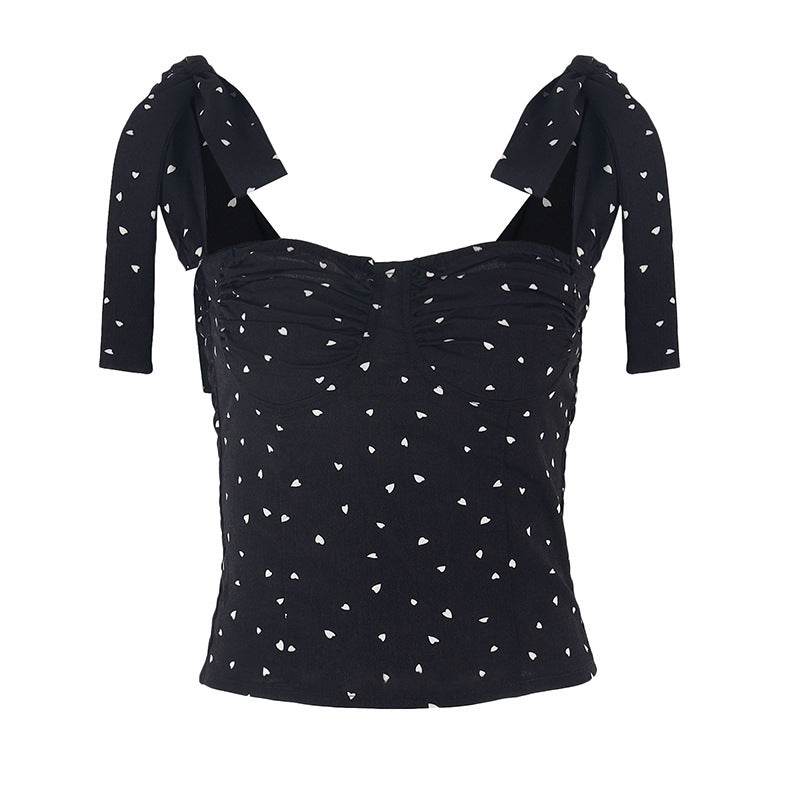 Sexy Women Dot Strap Top Clothes Bodies For Women Black MuddyStock