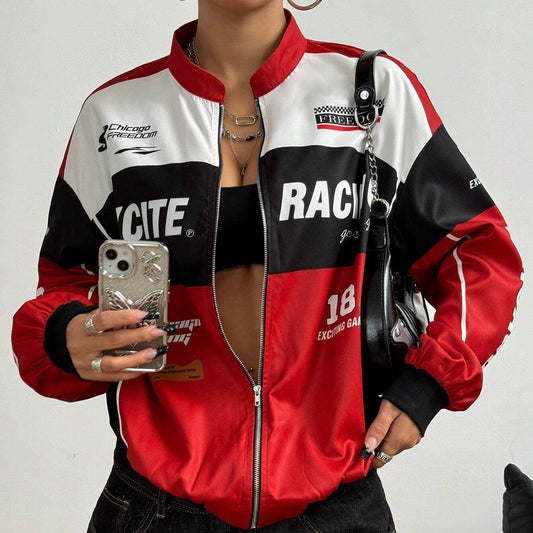 Shoulder Bomber Jacket For Women MuddyStock