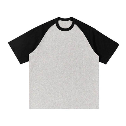 Loose-fitting Casual T-shirt For Men And Women Flower Gray And Black MuddyStock