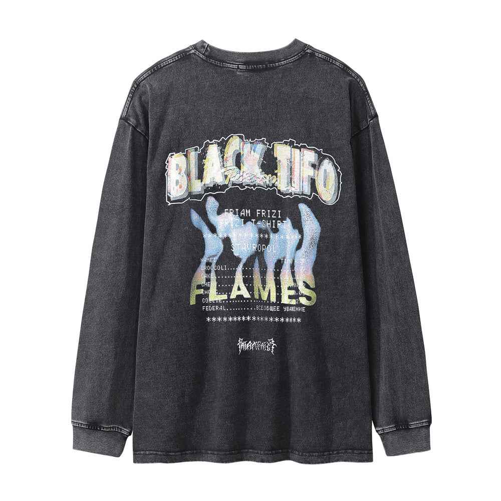 Print Worn Looking Washed-out T-shirt For Men null