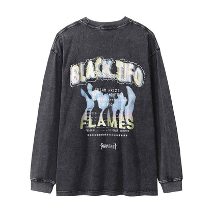 Print Worn Looking Washed-out T-shirt For Men null