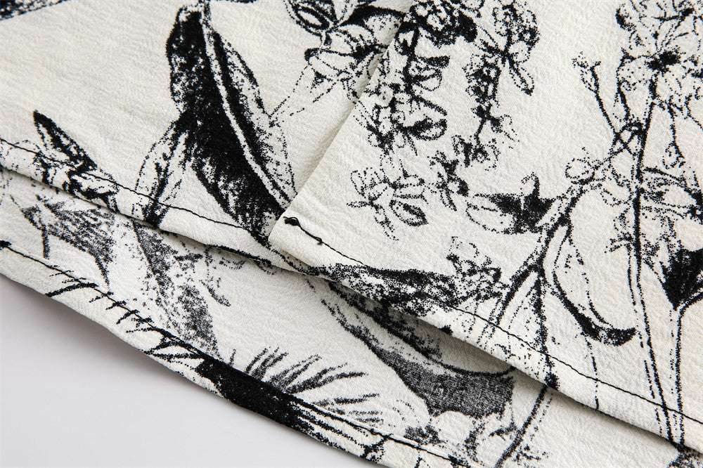 Men and Women Printed Short-sleeved Shirt MuddyStock