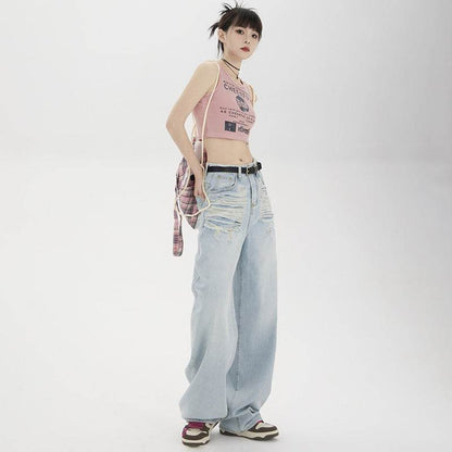 American Street Ripped Jeans For Women MuddyStock