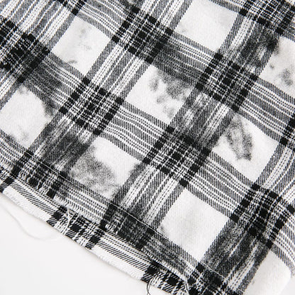 Retro Plaid Loose Short Sleeve Shirt For Men