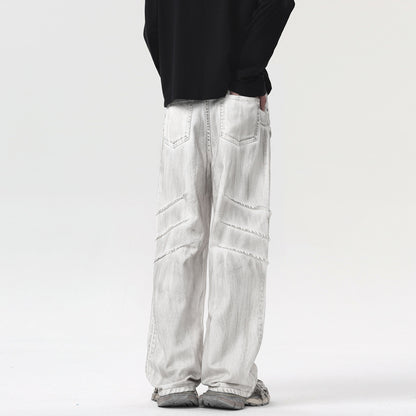 Men's Retro White Jeans MuddyStock