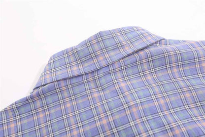 Fine Plaid Long-sleeved Shirt For Women null
