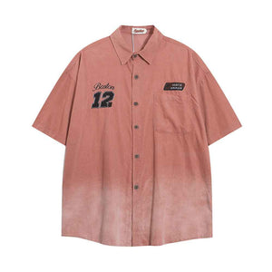 Pocket Loose Shirt For Men Pink