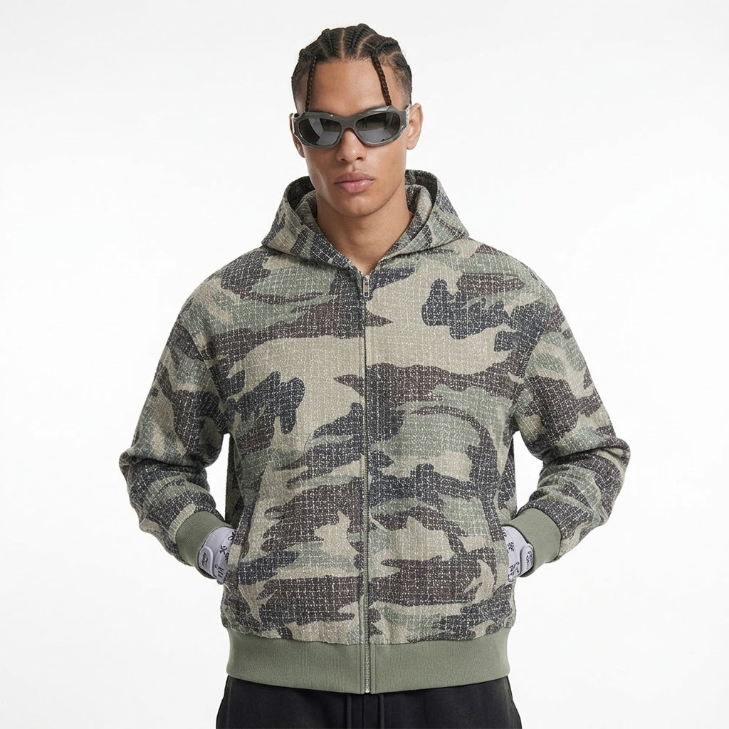 European And American Men's Loose Short Hoodie