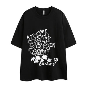 Women's Loose Casual Short-sleeved Top Black