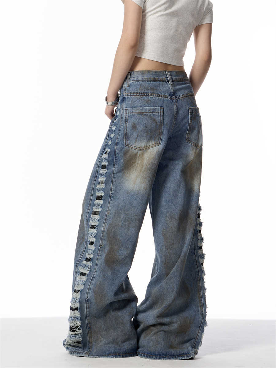 American Retro Gradient Jeans For Women