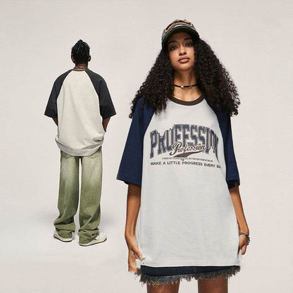 Fashion Letter Print T-shirt For Men And Women MuddyStock